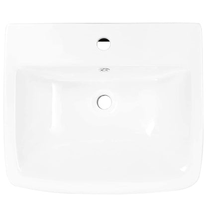 Basin White 53 x 44 x 37 cm Glazed Ceramic