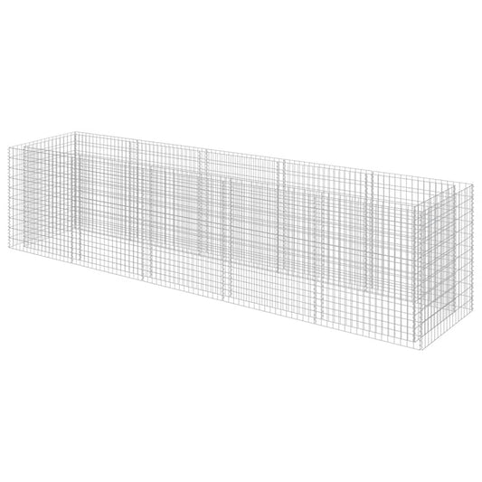 Gabion Raised Bed | Silver | Galvanised steel | 450 cm x 90 cm x 100 cm