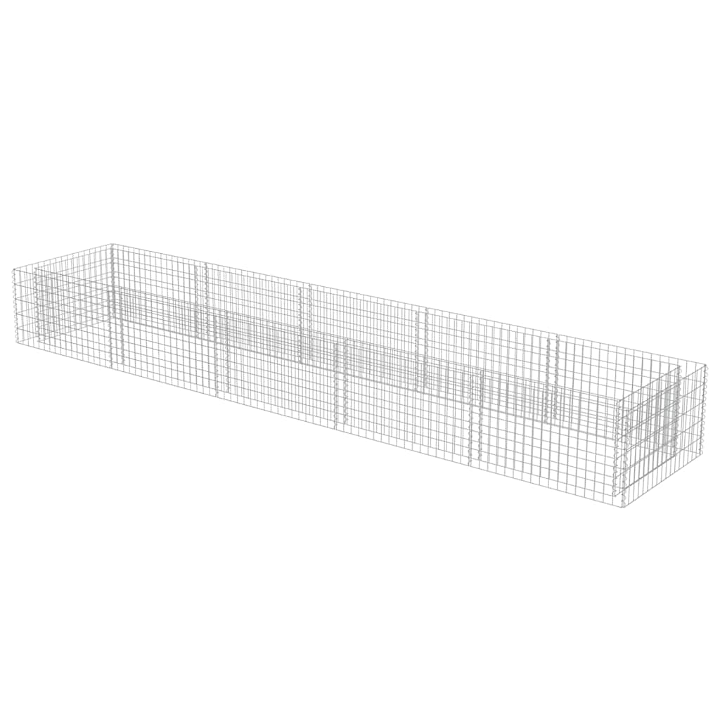 Gabion Raised Bed Galvanised Steel 450x90x50 cm