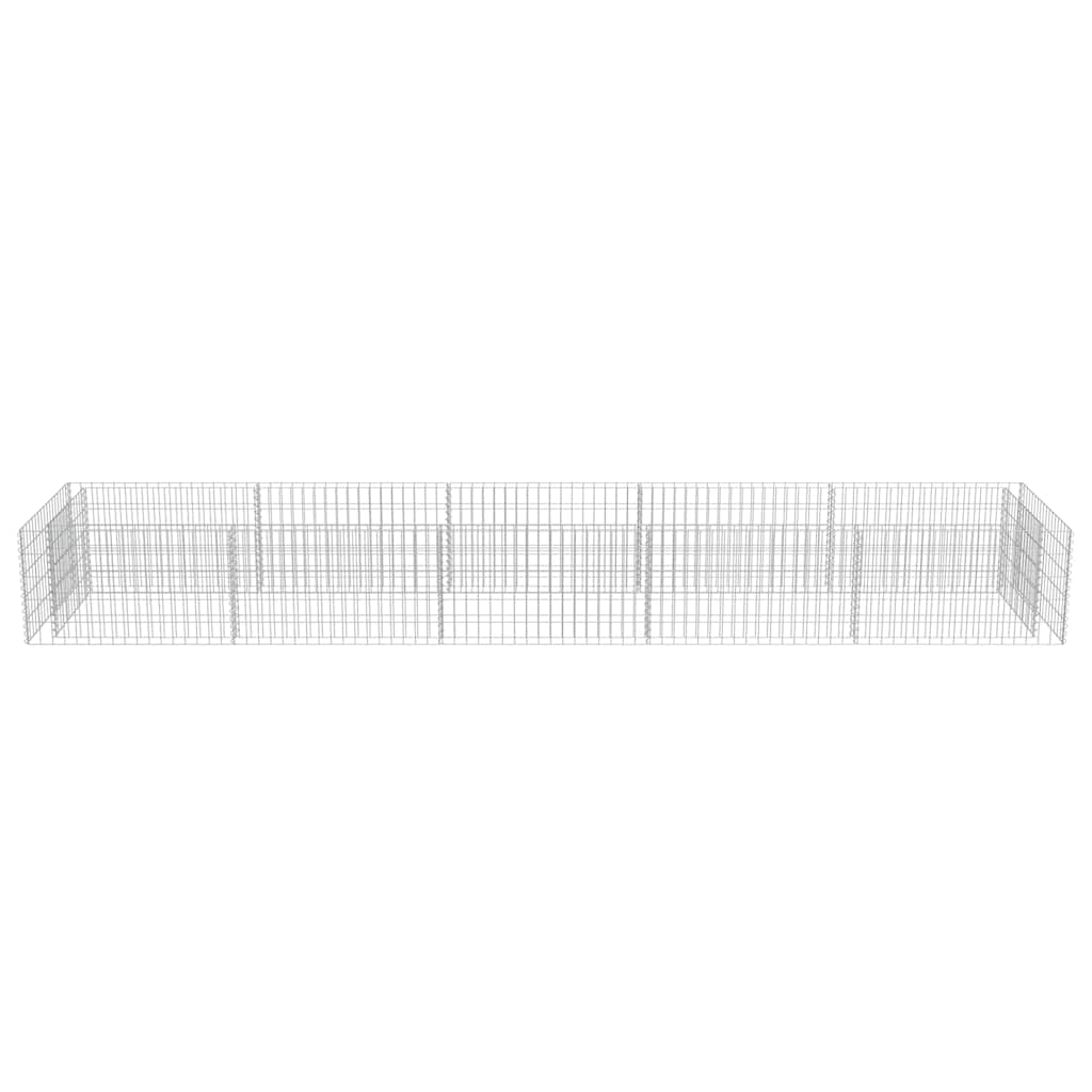 Gabion Raised Bed Galvanised Steel 450x90x50 cm