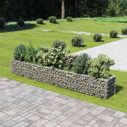 Gabion Raised Bed | Silver | Galvanised steel | 360x50x50 cm