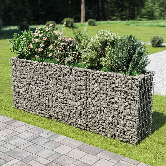 Gabion Raised Bed | Silver | Galvanised steel | Large |  Durable