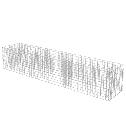 Gabion Raised Bed Galvanised Steel 270x50x50 cm