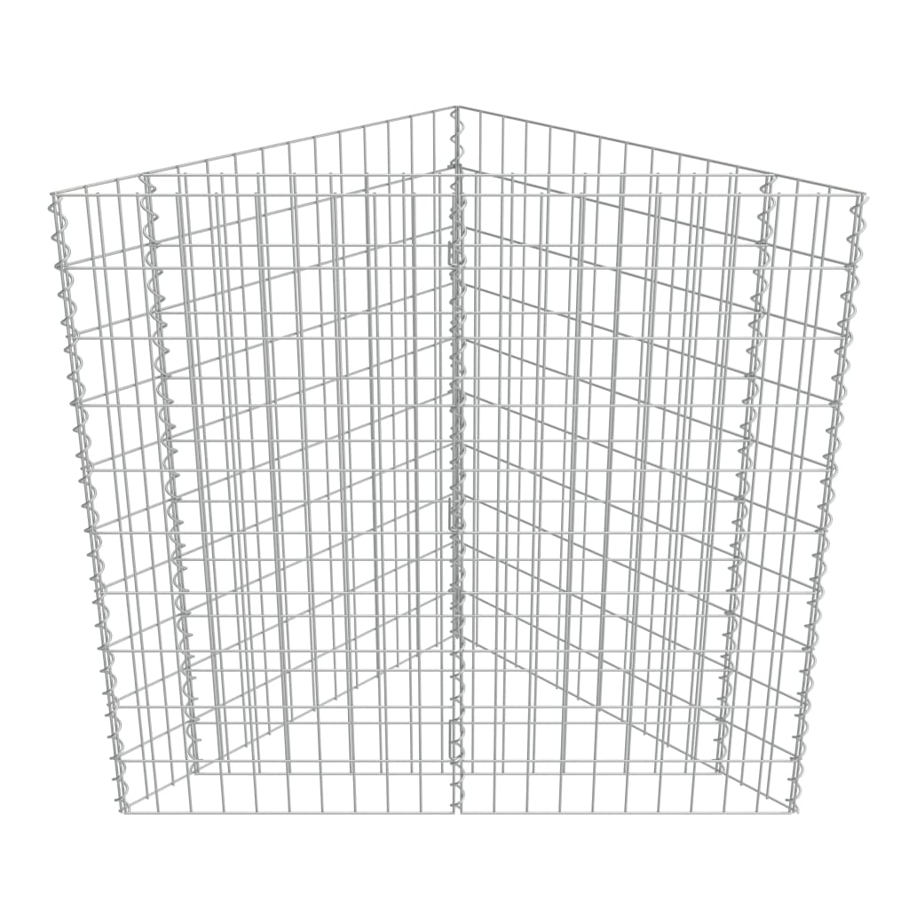 Gabion Raised Bed Galvanised Steel 75x75x100 cm