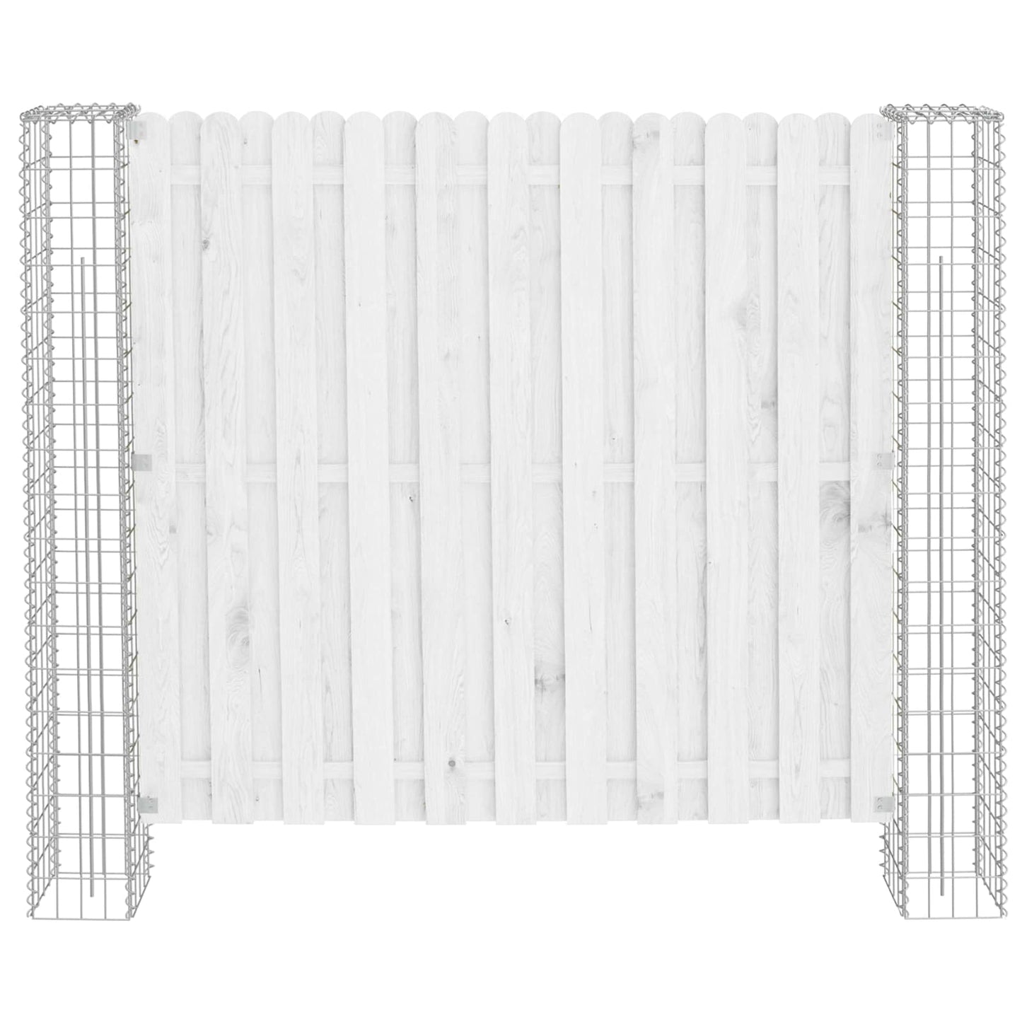 Fence Post 2 pcs 20 x 20 x 190 cm Metal Silver