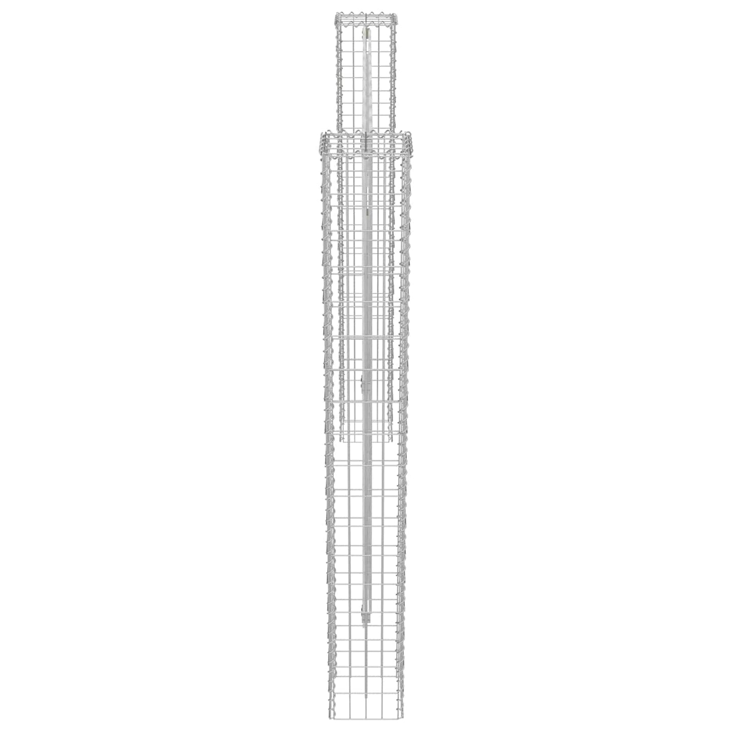 Fence Post 2 pcs 20 x 20 x 190 cm Metal Silver