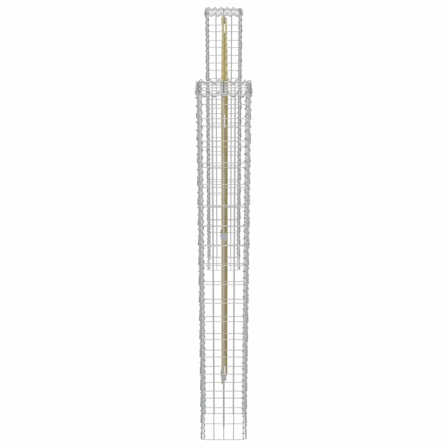 Fence Post 2 pcs Silver 20 x 20 x 190 cm Metal