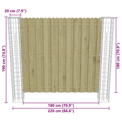 Fence Post 2 pcs Silver 20 x 20 x 190 cm Metal
