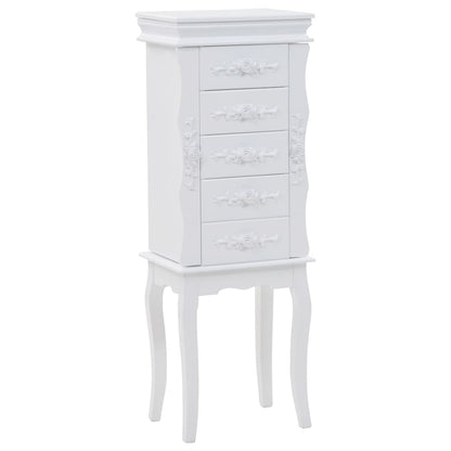 246959 vidaXL Free Standing Jewelery Cabinet White
