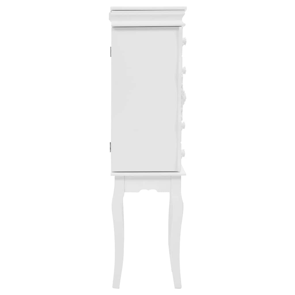 246959 vidaXL Free Standing Jewelery Cabinet White