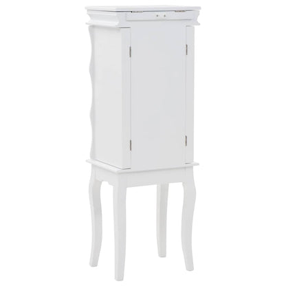 246959 vidaXL Free Standing Jewelery Cabinet White