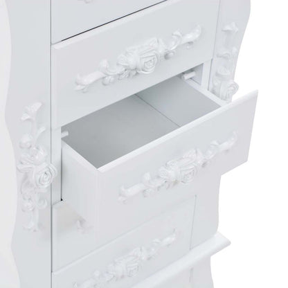 246959 vidaXL Free Standing Jewelery Cabinet White