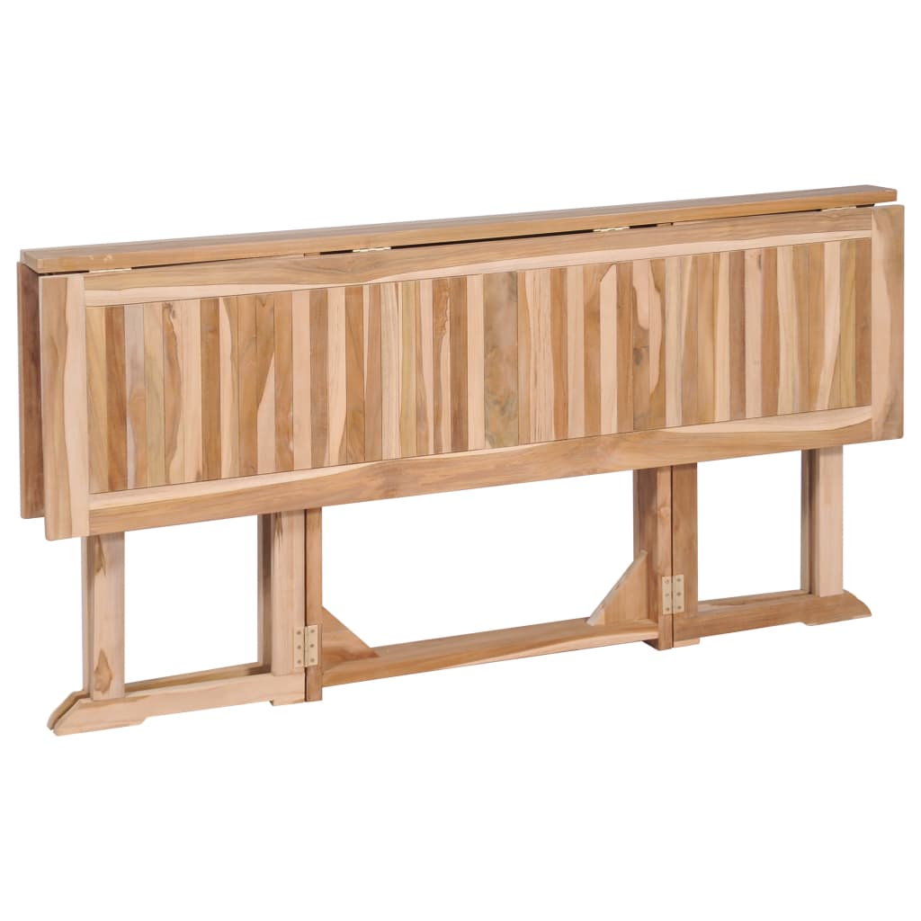 7 Piece Folding Outdoor Dining Set Solid Teak Wood