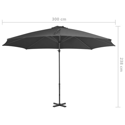 Cantilever Garden Parasol | Anthracite | Polyester, Aluminium | Large