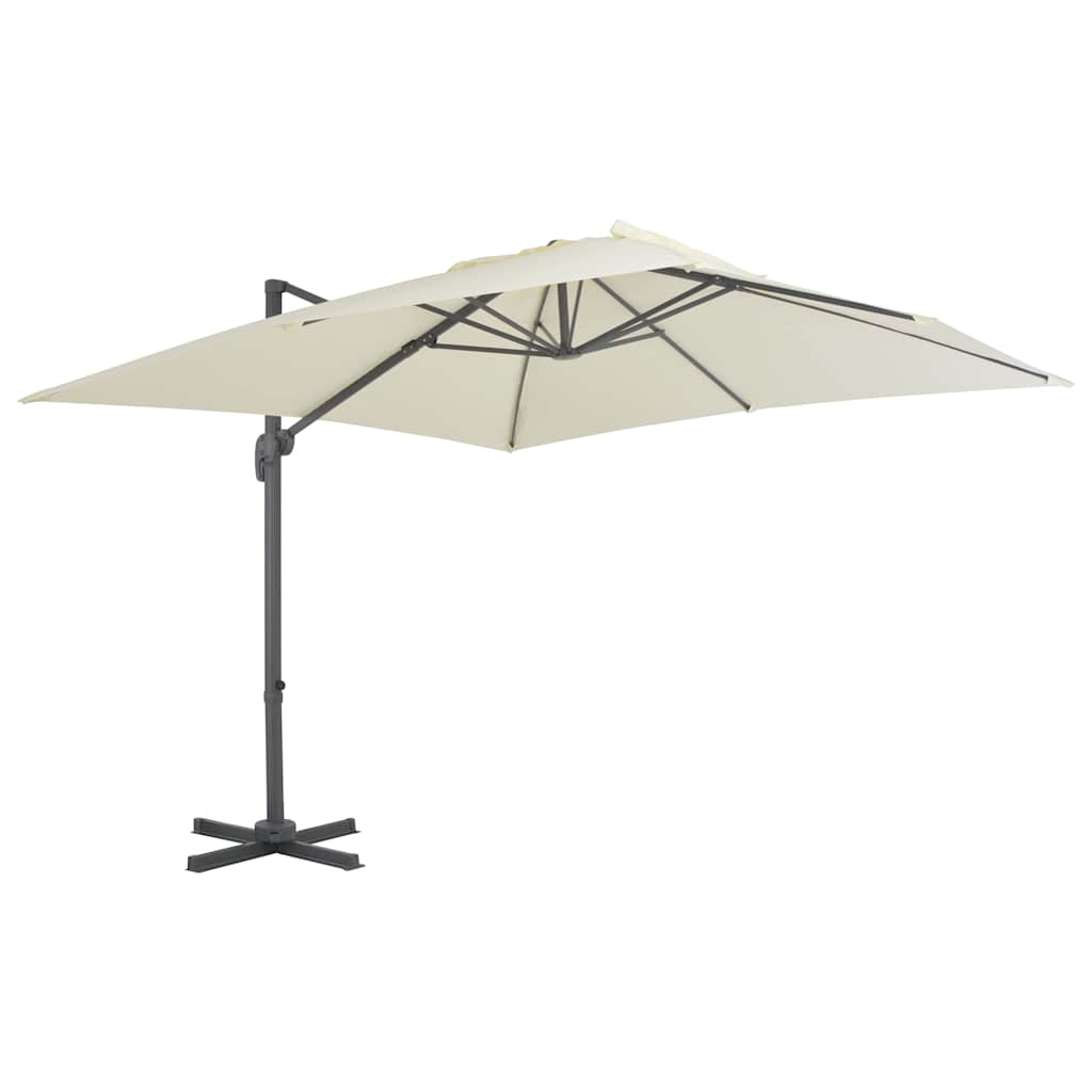 Cantilever Garden Parasol with Aluminium Pole 300x300 cm Sand