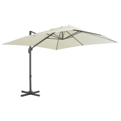 Cantilever Garden Parasol with Aluminium Pole 300x300 cm Sand