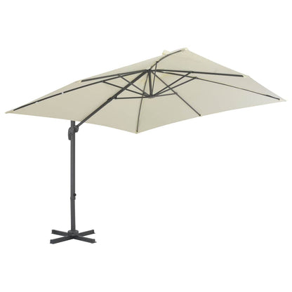 Cantilever Garden Parasol with Aluminium Pole 300x300 cm Sand