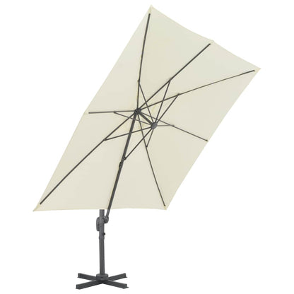 Cantilever Garden Parasol with Aluminium Pole 300x300 cm Sand