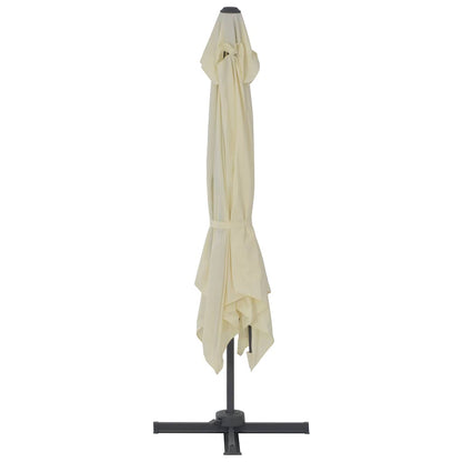 Cantilever Garden Parasol with Aluminium Pole 300x300 cm Sand