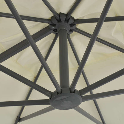 Cantilever Garden Parasol with Aluminium Pole 300x300 cm Sand
