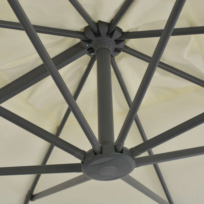 Cantilever Garden Parasol with Aluminium Pole 300x300 cm Sand