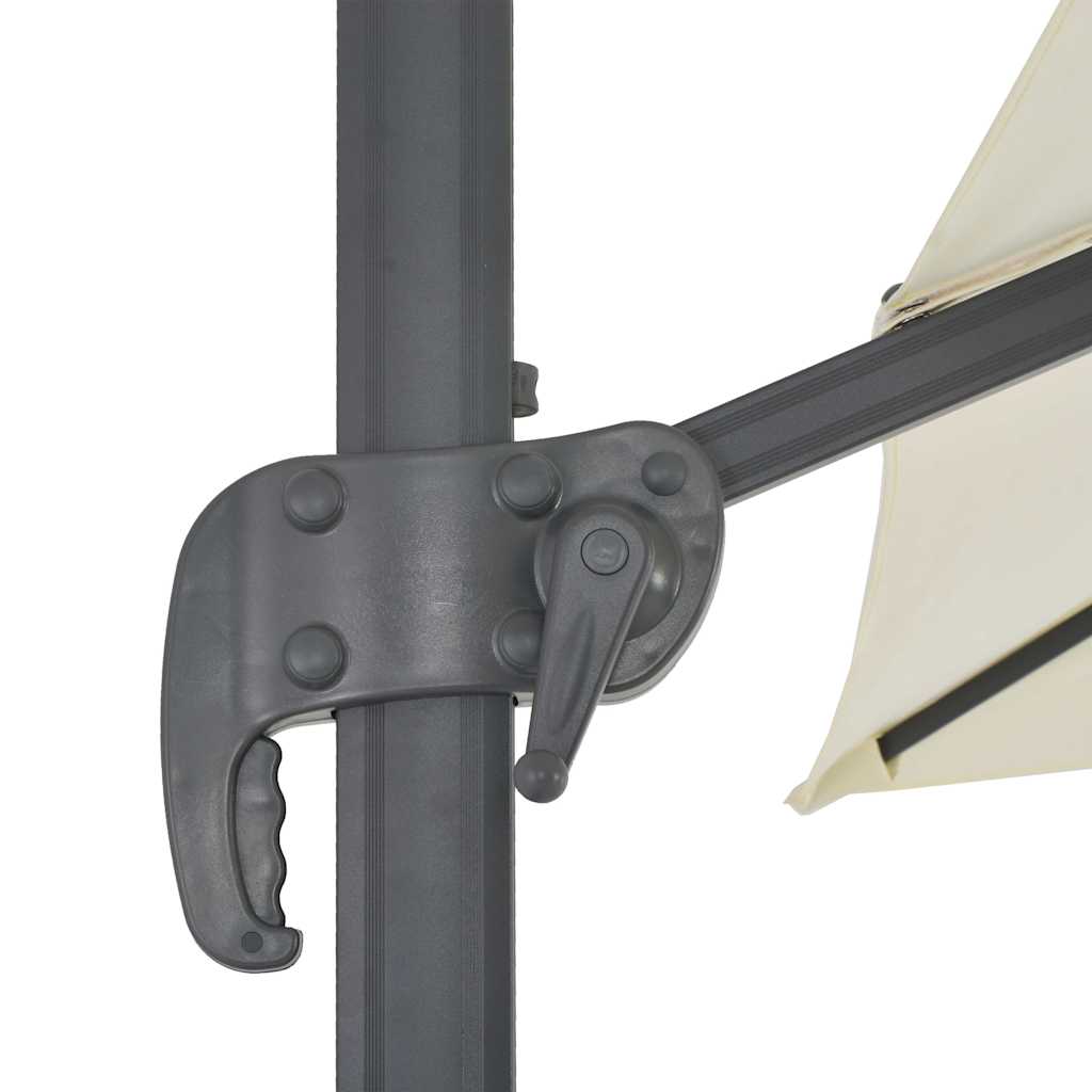 Cantilever Garden Parasol with Aluminium Pole 300x300 cm Sand