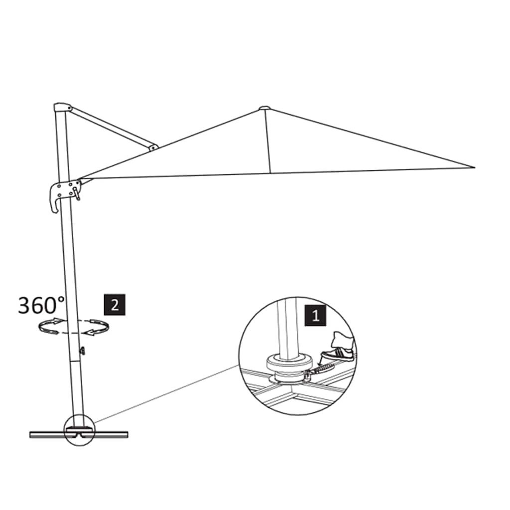 Cantilever Garden Parasol with Aluminium Pole 300x300 cm Sand