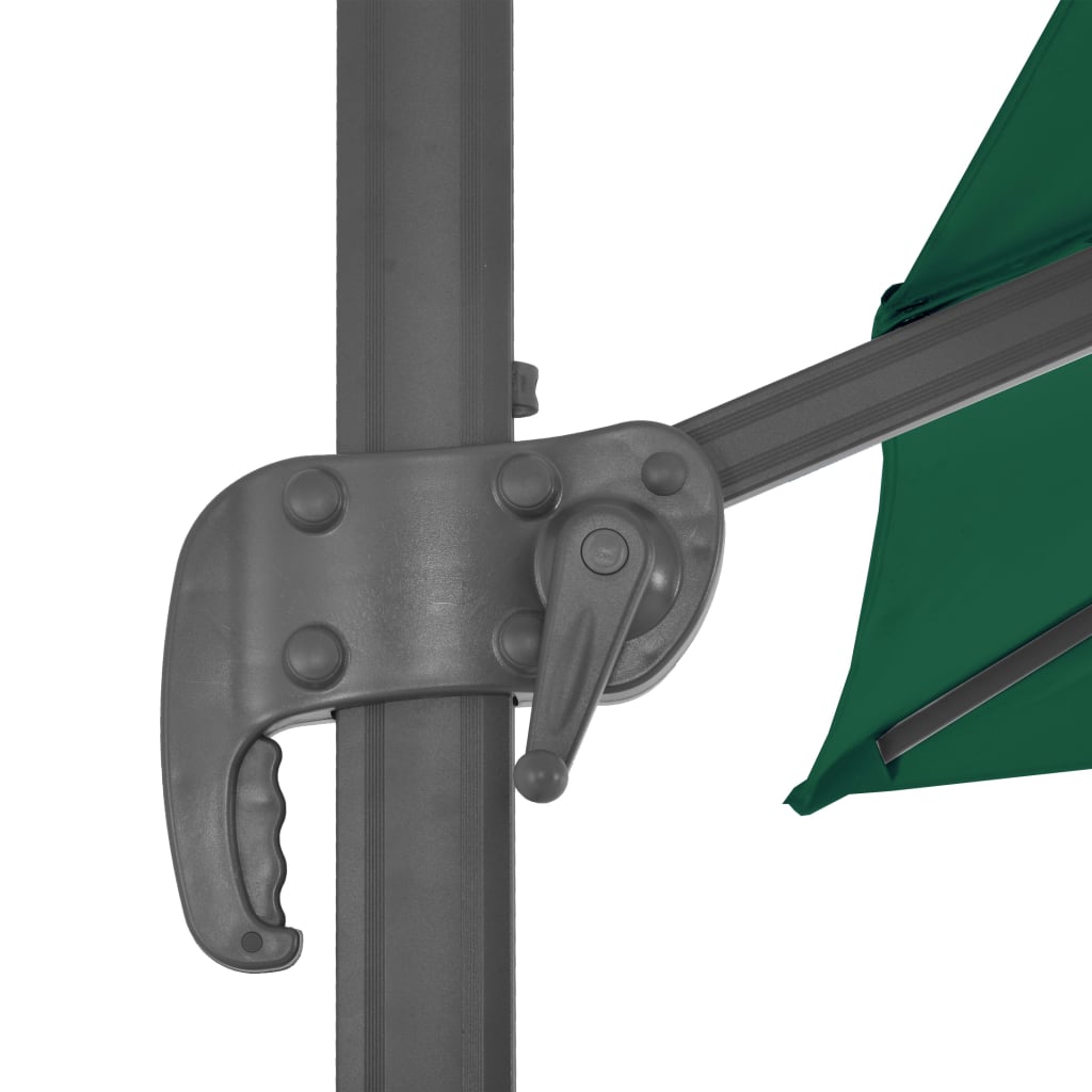 Cantilever Garden Parasol with Aluminium Pole Green 300x300 cm