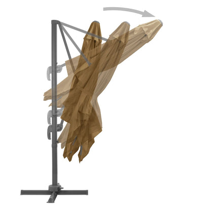 Cantilever Garden Parasol | Taupe | Powder-coated aluminium