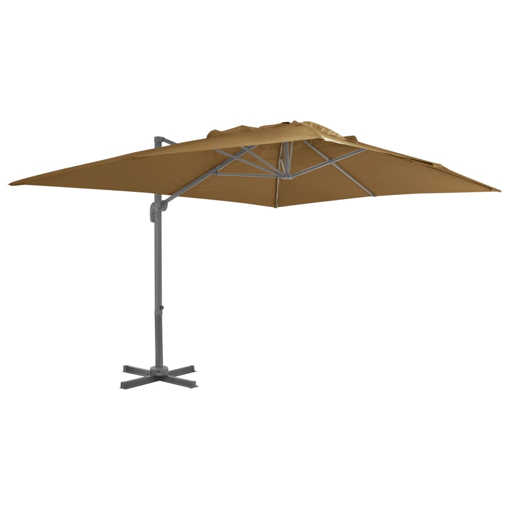 Cantilever Garden Parasol | Taupe | Polyester | Large | Rotatable
