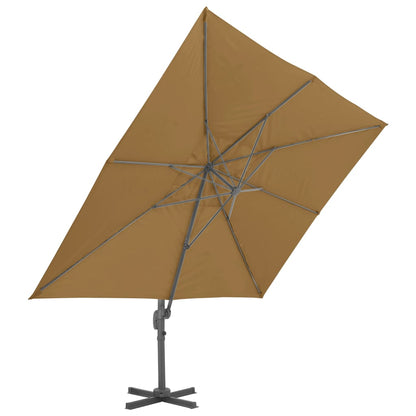 Cantilever Garden Parasol | Taupe | Polyester | Large | Rotatable