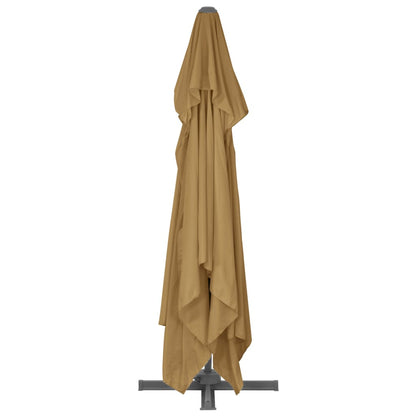 Cantilever Garden Parasol | Taupe | Polyester | Large | Rotatable
