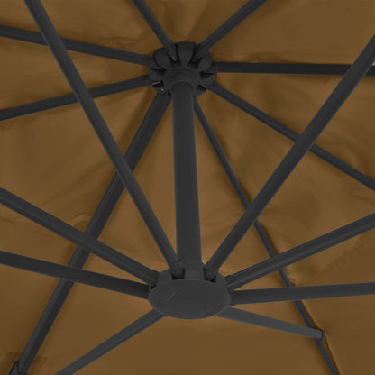 Cantilever Garden Parasol | Taupe | Polyester | Large | Rotatable