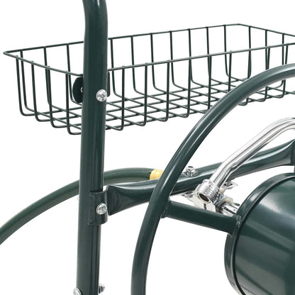 143777 vidaXL Garden Hose Trolley with 1/2" Hose Connector 75 m Steel