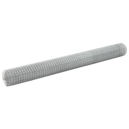Chicken Wire Fence Galvanised Steel 25x1.5 m Silver