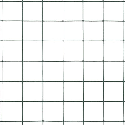Chicken Wire Fence Steel with PVC Coating 10x1.5 m Green