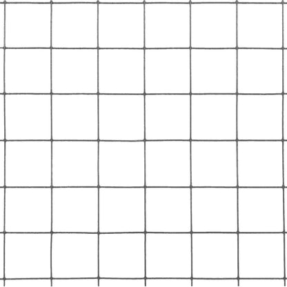 Chicken Wire Fence Steel with PVC Coating 25x1.5 m Grey