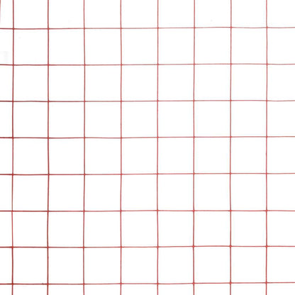 Chicken Wire Fence Steel with PVC Coating 10x1 m Red