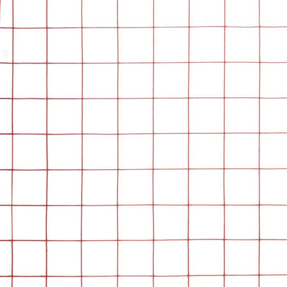 Chicken Wire Fence Steel with PVC Coating 25x1 m Red