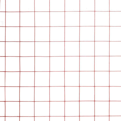 Chicken Wire Fence Steel with PVC Coating 25x1 m Red
