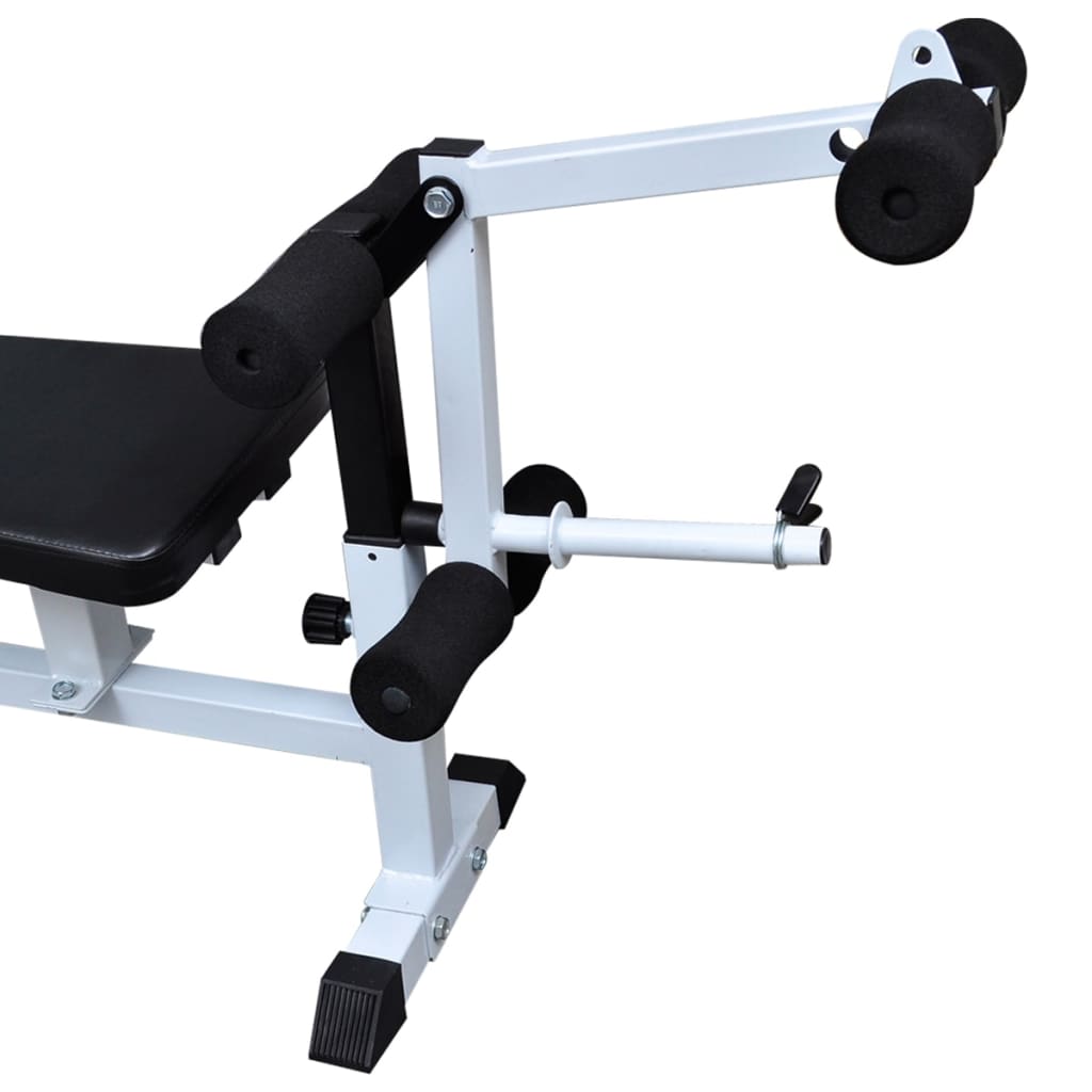 Weight Bench with Weight Rack, Barbell and Dumbbell Set 90 kg