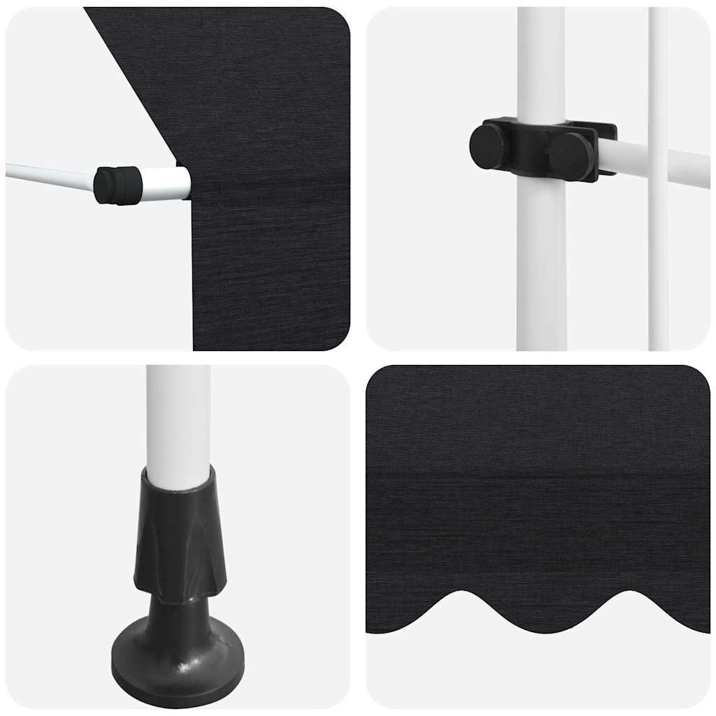 Retractable Awning | Anthracite | Polyester with PU coating, Steel