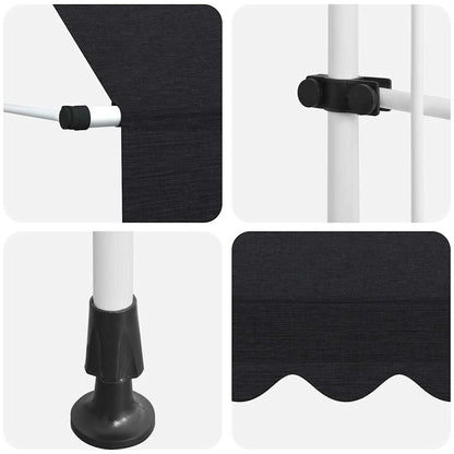 Retractable Awning | Anthracite | Polyester with PU coating, Steel