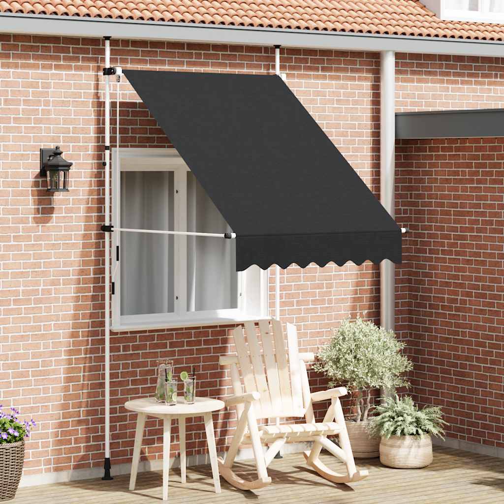 Retractable Awning | Anthracite | Polyester with PU coating, Steel