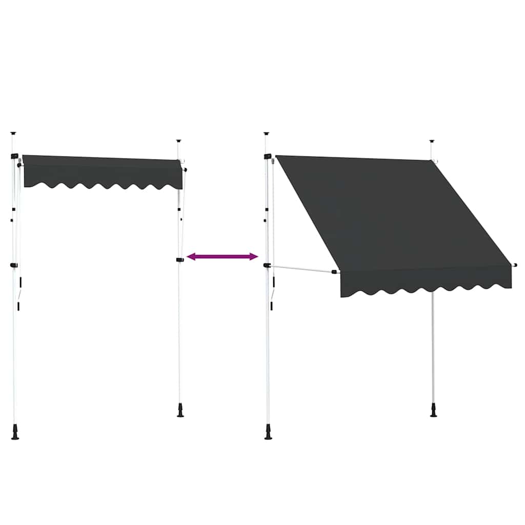Manual Retractable Awning 200 cm Anthracite