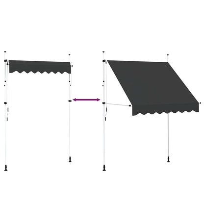 Manual Retractable Awning 200 cm Anthracite