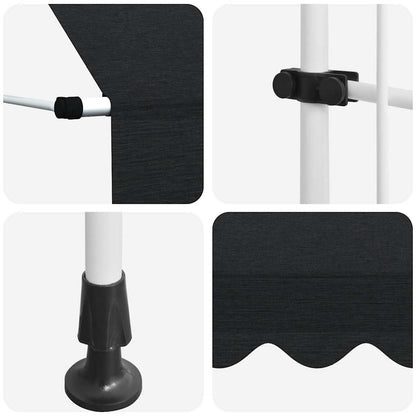 Manual Retractable Awning 200 cm Anthracite