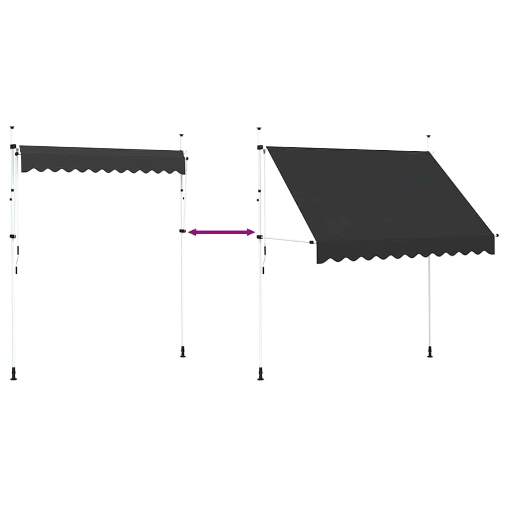Manual Retractable Awning 250 cm Anthracite