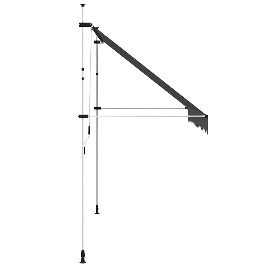 143691 vidaXL Manual Retractable Awning 350 cm Anthracite