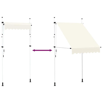 Manual Retractable Awning 150 cm Cream